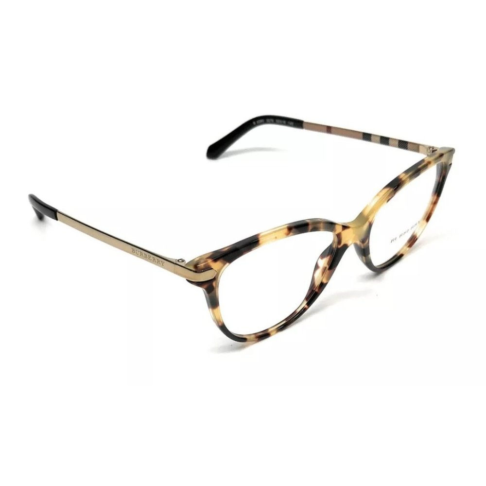 Burberry Women's Light Havana Square Eyeglasses! - Picture 3 of 3